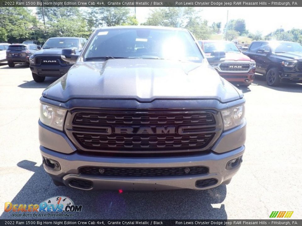 2022 Ram 1500 Big Horn Night Edition Crew Cab 4x4 Granite Crystal Metallic / Black Photo #8