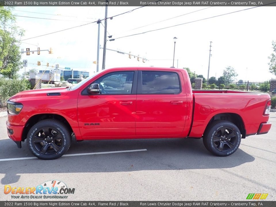 2022 Ram 1500 Big Horn Night Edition Crew Cab 4x4 Flame Red / Black Photo #2