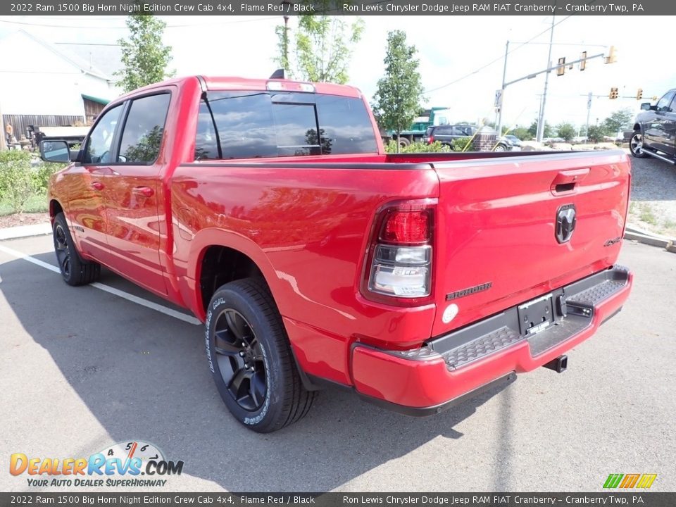 2022 Ram 1500 Big Horn Night Edition Crew Cab 4x4 Flame Red / Black Photo #3