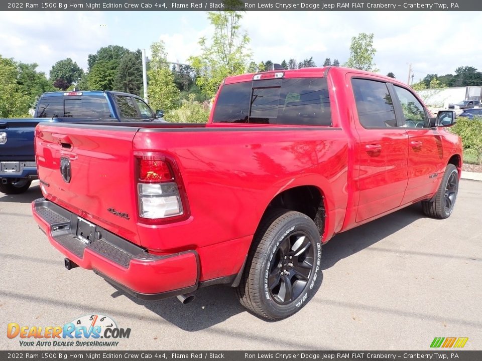 2022 Ram 1500 Big Horn Night Edition Crew Cab 4x4 Flame Red / Black Photo #5