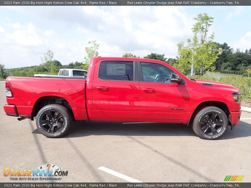2022 Ram 1500 Big Horn Night Edition Crew Cab 4x4 Flame Red / Black Photo #6