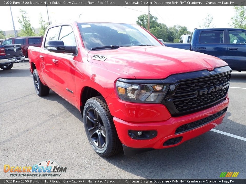 Front 3/4 View of 2022 Ram 1500 Big Horn Night Edition Crew Cab 4x4 Photo #7