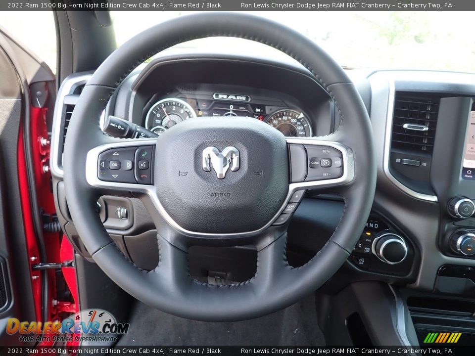 2022 Ram 1500 Big Horn Night Edition Crew Cab 4x4 Flame Red / Black Photo #19