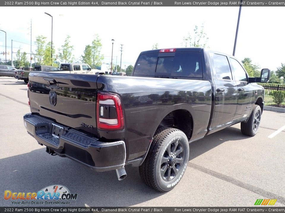 2022 Ram 2500 Big Horn Crew Cab Night Edition 4x4 Diamond Black Crystal Pearl / Black Photo #6