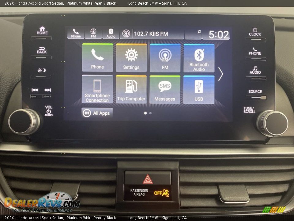 2020 Honda Accord Sport Sedan Platinum White Pearl / Black Photo #22