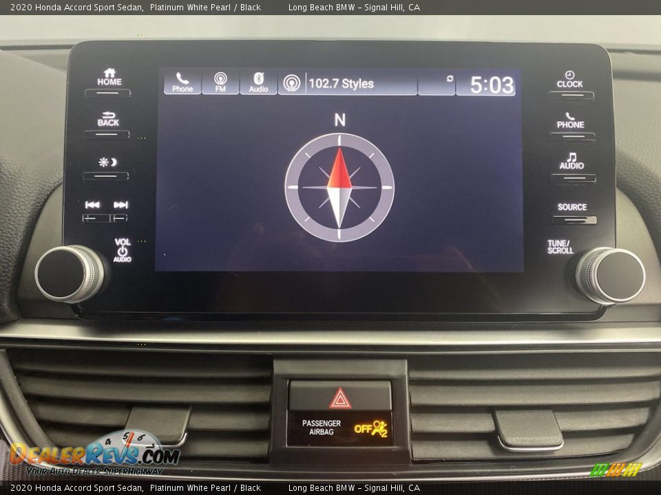 2020 Honda Accord Sport Sedan Platinum White Pearl / Black Photo #23