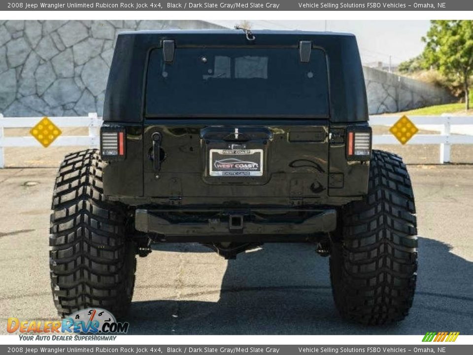 2008 Jeep Wrangler Unlimited Rubicon Rock Jock 4x4 Black / Dark Slate Gray/Med Slate Gray Photo #2