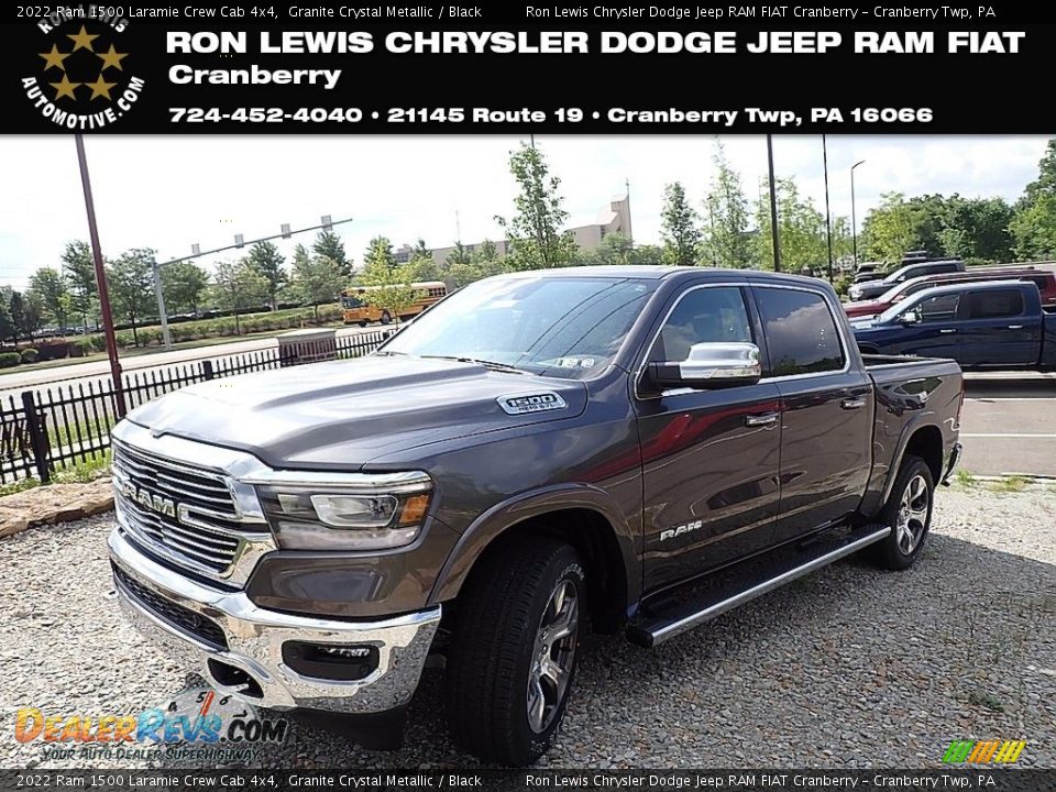 2022 Ram 1500 Laramie Crew Cab 4x4 Granite Crystal Metallic / Black Photo #1