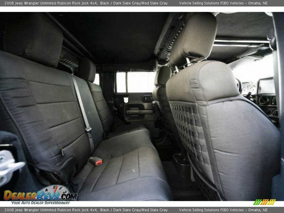 Rear Seat of 2008 Jeep Wrangler Unlimited Rubicon Rock Jock 4x4 Photo #7