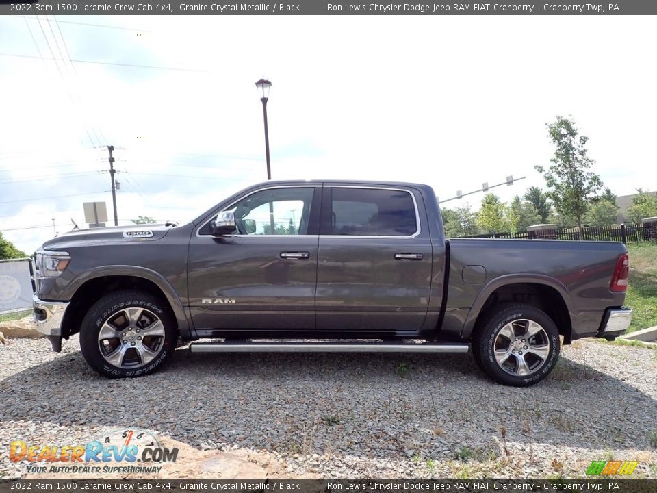 2022 Ram 1500 Laramie Crew Cab 4x4 Granite Crystal Metallic / Black Photo #2