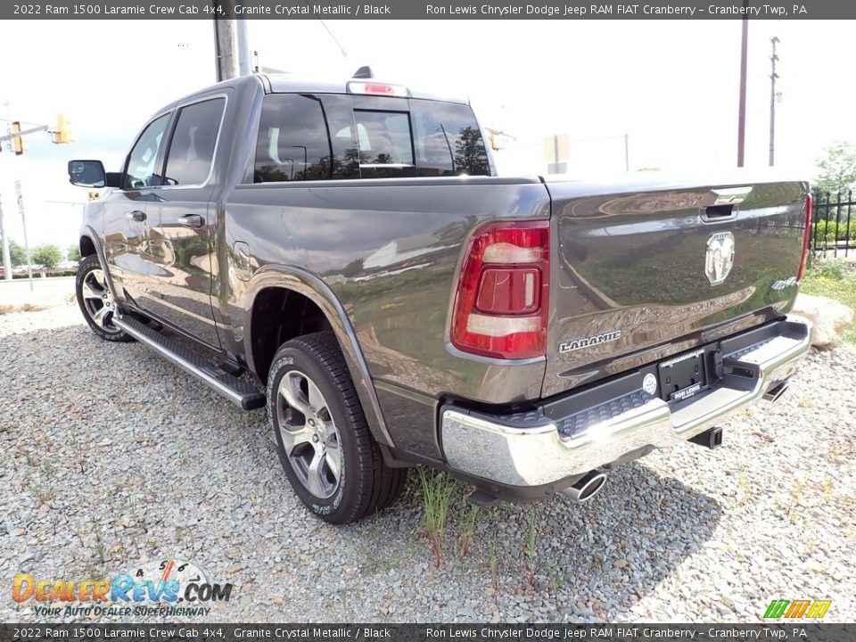 2022 Ram 1500 Laramie Crew Cab 4x4 Granite Crystal Metallic / Black Photo #3