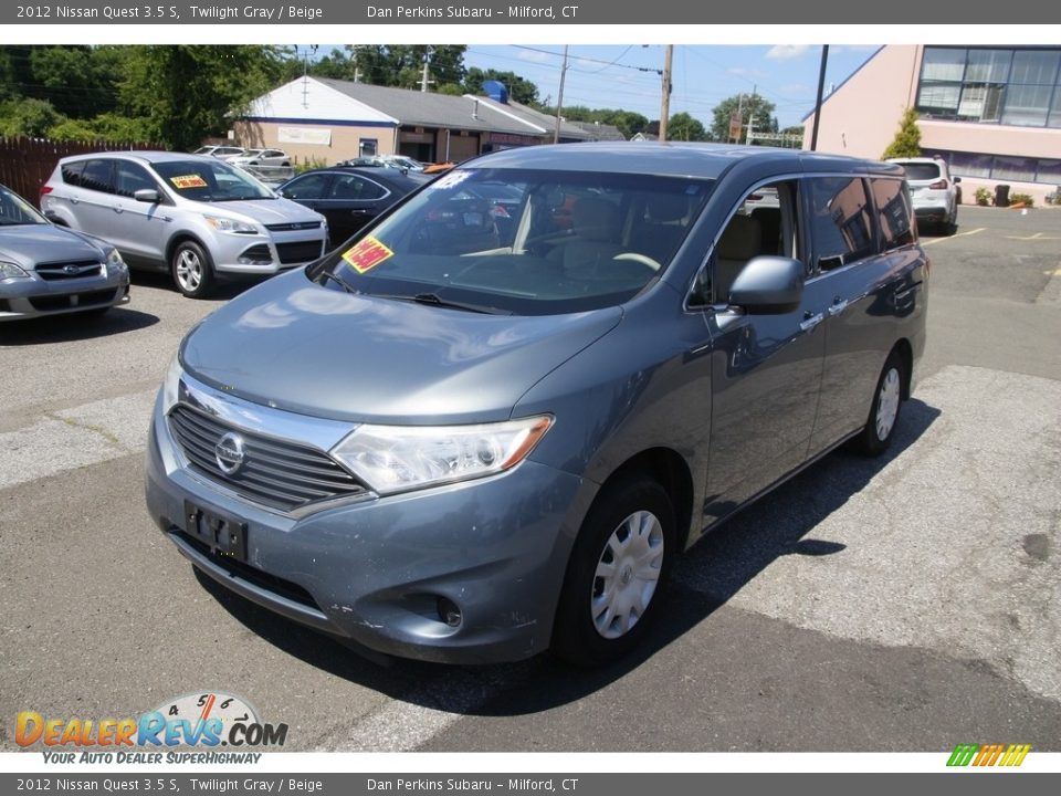 2012 Nissan Quest 3.5 S Twilight Gray / Beige Photo #1