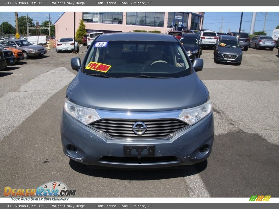 2012 Nissan Quest 3.5 S Twilight Gray / Beige Photo #2