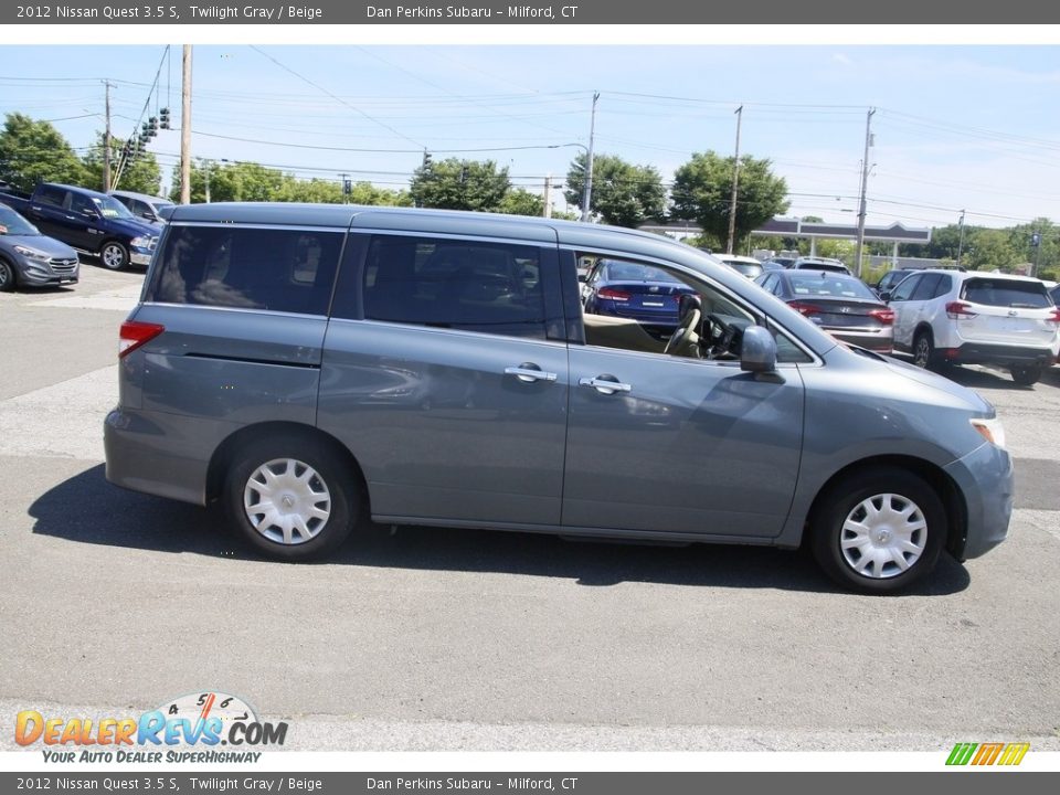 2012 Nissan Quest 3.5 S Twilight Gray / Beige Photo #4