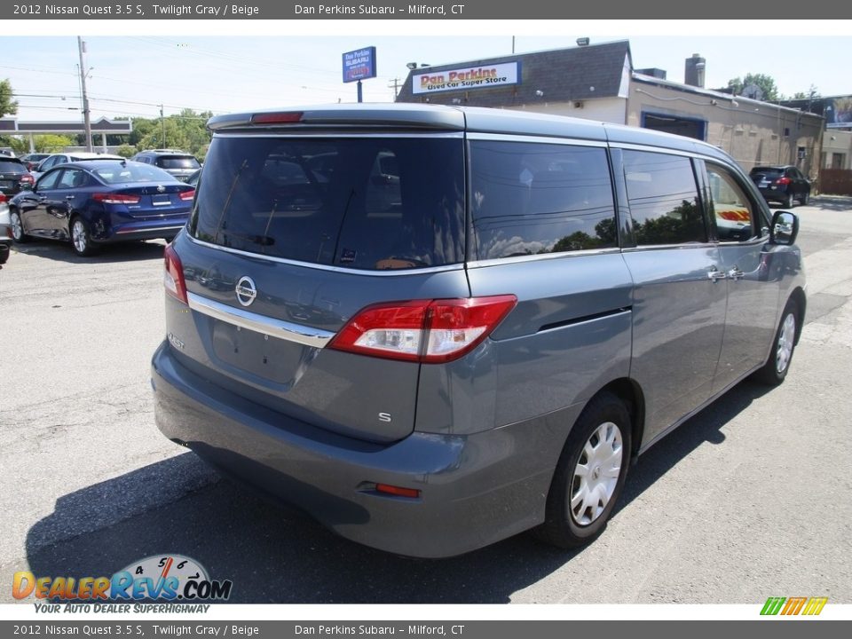 2012 Nissan Quest 3.5 S Twilight Gray / Beige Photo #5