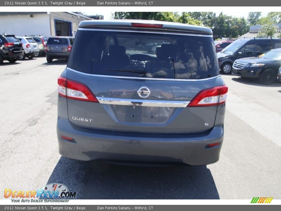 2012 Nissan Quest 3.5 S Twilight Gray / Beige Photo #6