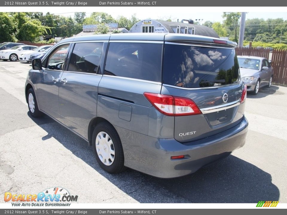 2012 Nissan Quest 3.5 S Twilight Gray / Beige Photo #7
