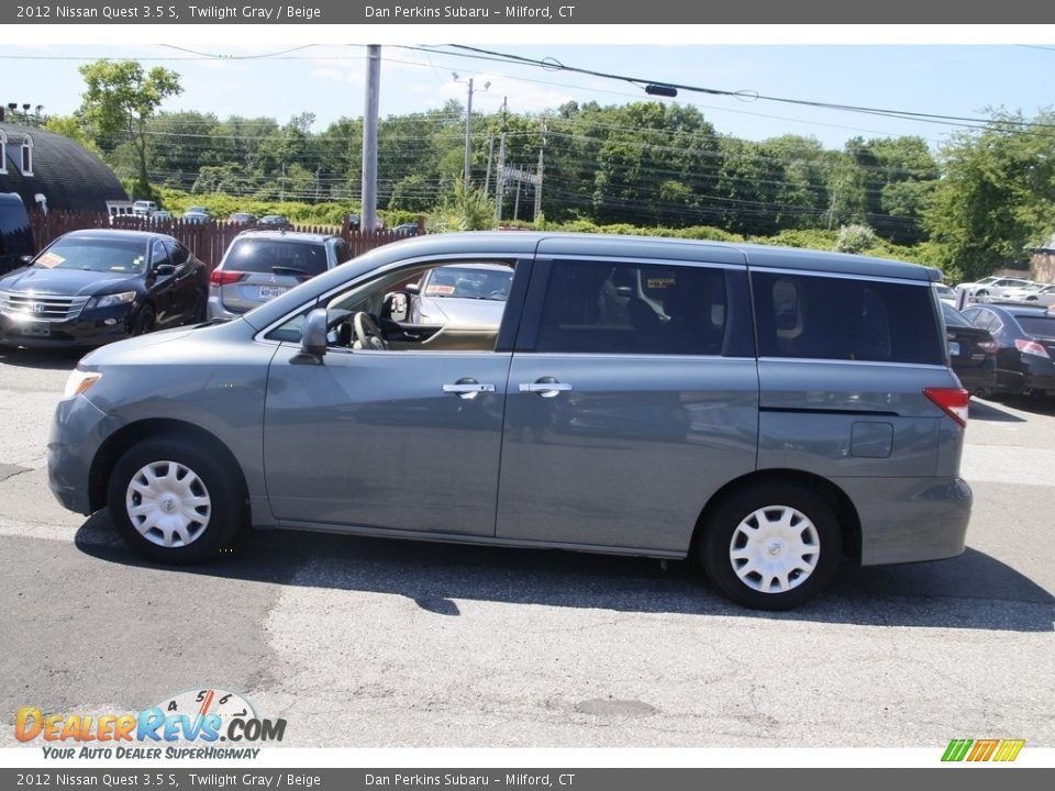 2012 Nissan Quest 3.5 S Twilight Gray / Beige Photo #8