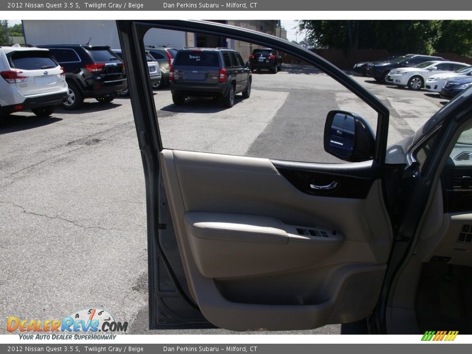 2012 Nissan Quest 3.5 S Twilight Gray / Beige Photo #9