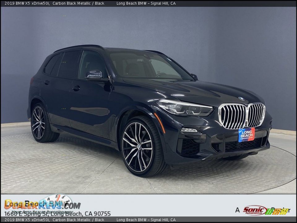 2019 BMW X5 xDrive50i Carbon Black Metallic / Black Photo #1