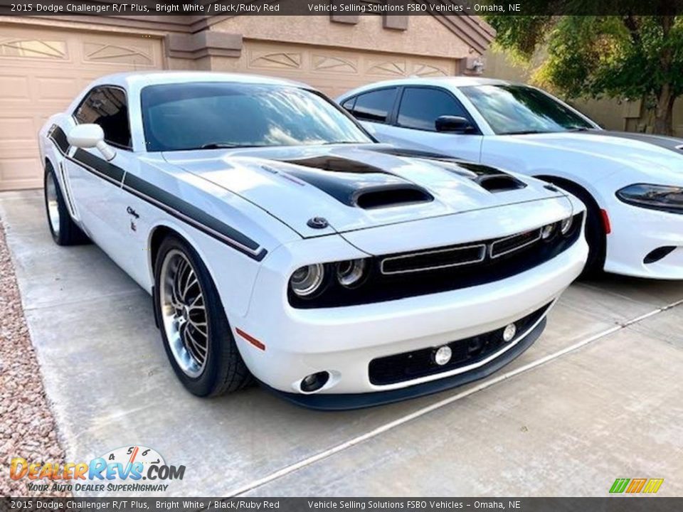 2015 Dodge Challenger R/T Plus Bright White / Black/Ruby Red Photo #1