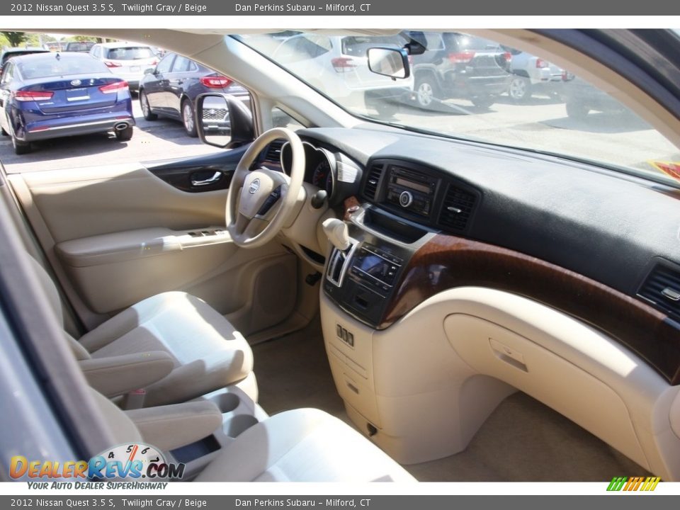 2012 Nissan Quest 3.5 S Twilight Gray / Beige Photo #14