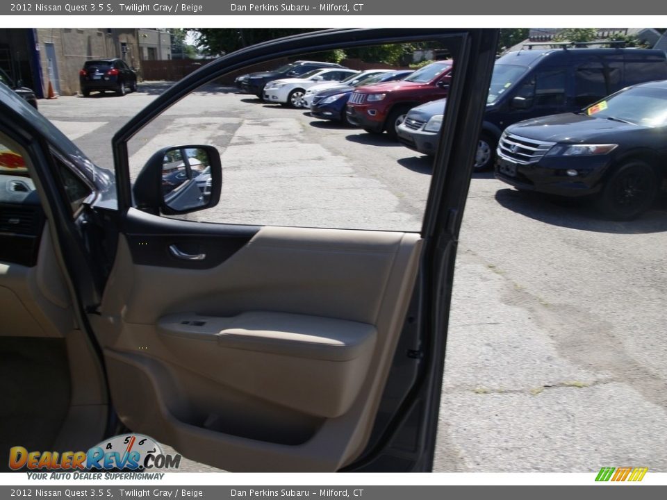 2012 Nissan Quest 3.5 S Twilight Gray / Beige Photo #15