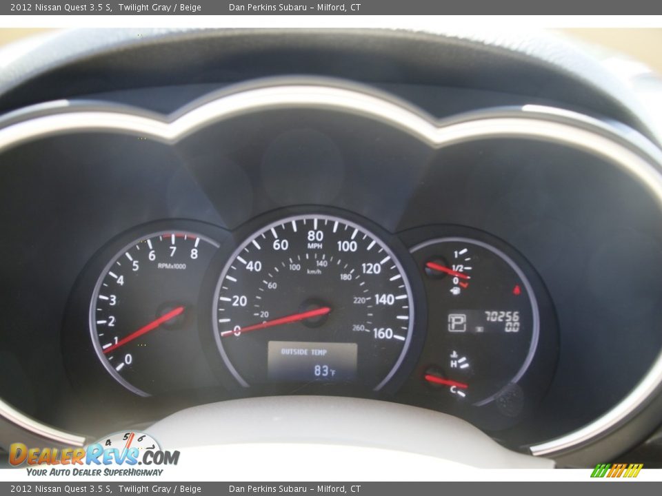 2012 Nissan Quest 3.5 S Twilight Gray / Beige Photo #16