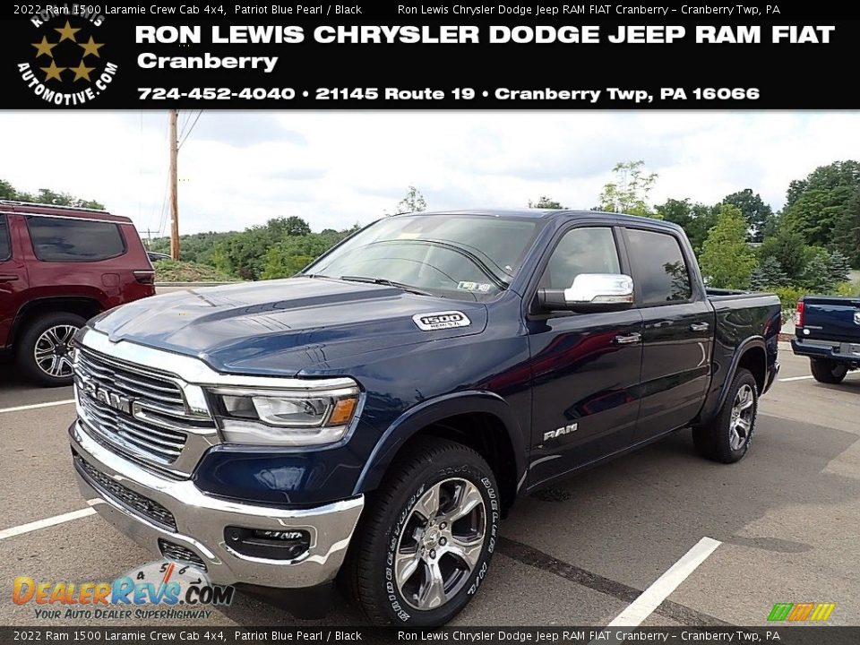 2022 Ram 1500 Laramie Crew Cab 4x4 Patriot Blue Pearl / Black Photo #1