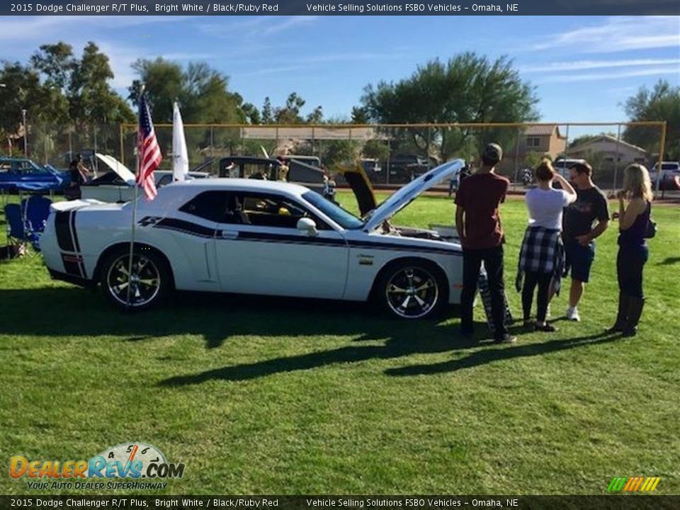 2015 Dodge Challenger R/T Plus Bright White / Black/Ruby Red Photo #7