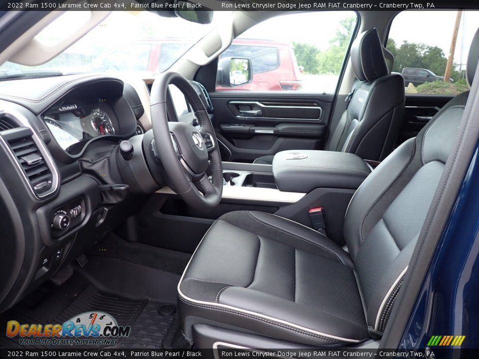 Black Interior - 2022 Ram 1500 Laramie Crew Cab 4x4 Photo #15