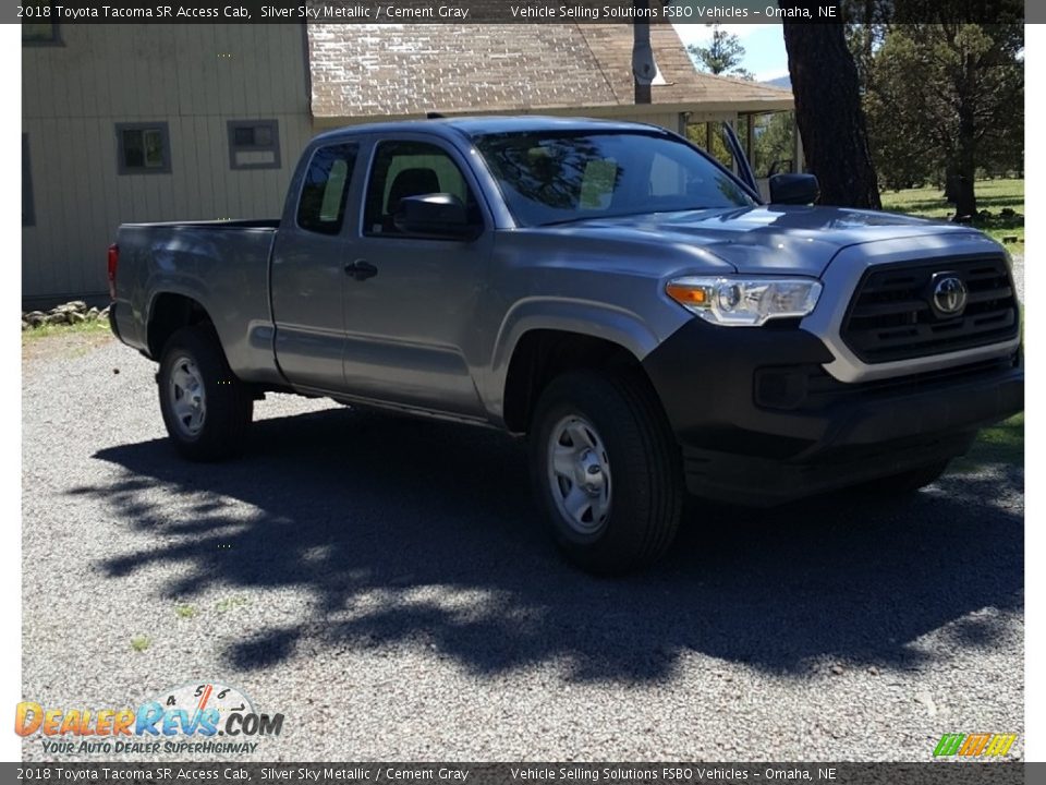 2018 Toyota Tacoma SR Access Cab Silver Sky Metallic / Cement Gray Photo #12