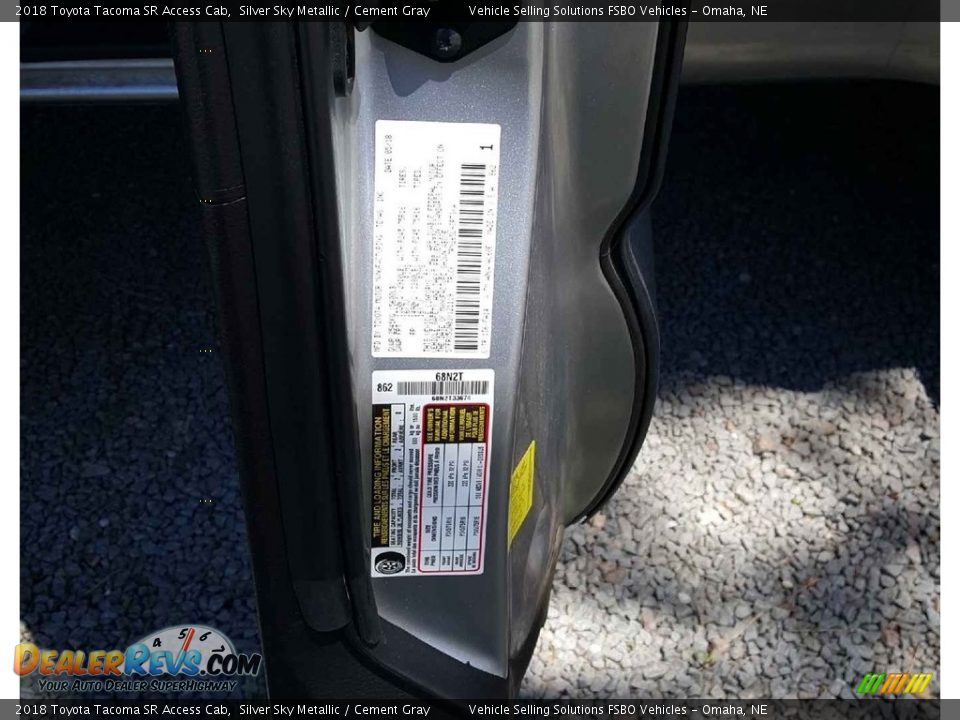 2018 Toyota Tacoma SR Access Cab Silver Sky Metallic / Cement Gray Photo #13