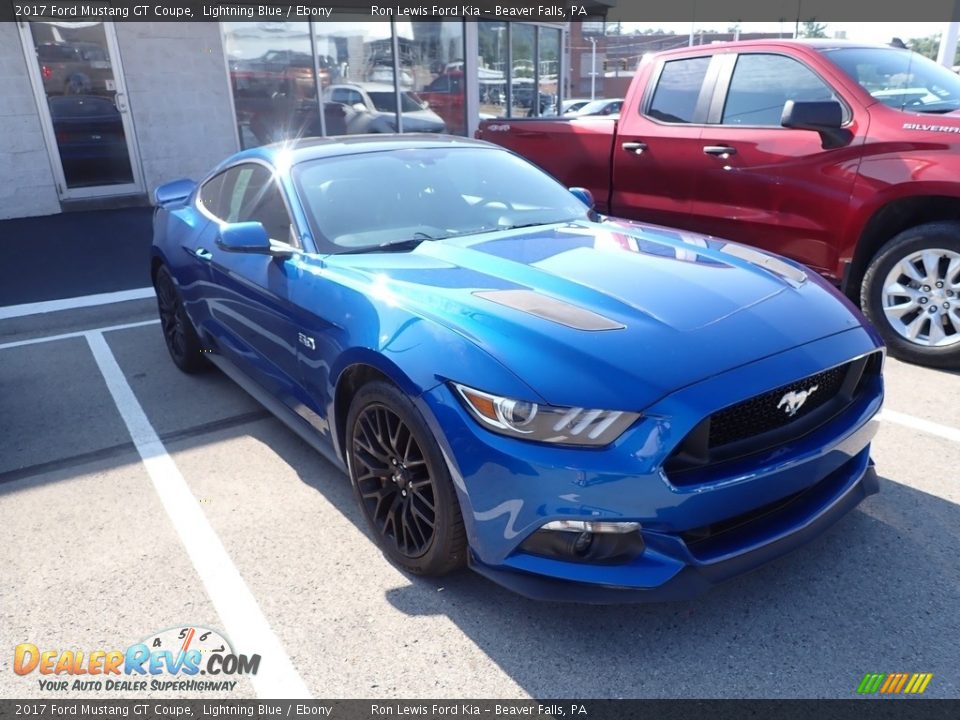 2017 Ford Mustang GT Coupe Lightning Blue / Ebony Photo #3