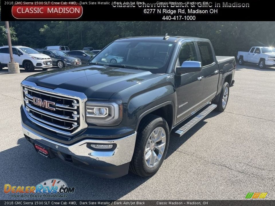 2018 GMC Sierra 1500 SLT Crew Cab 4WD Dark Slate Metallic / Dark Ash/Jet Black Photo #1