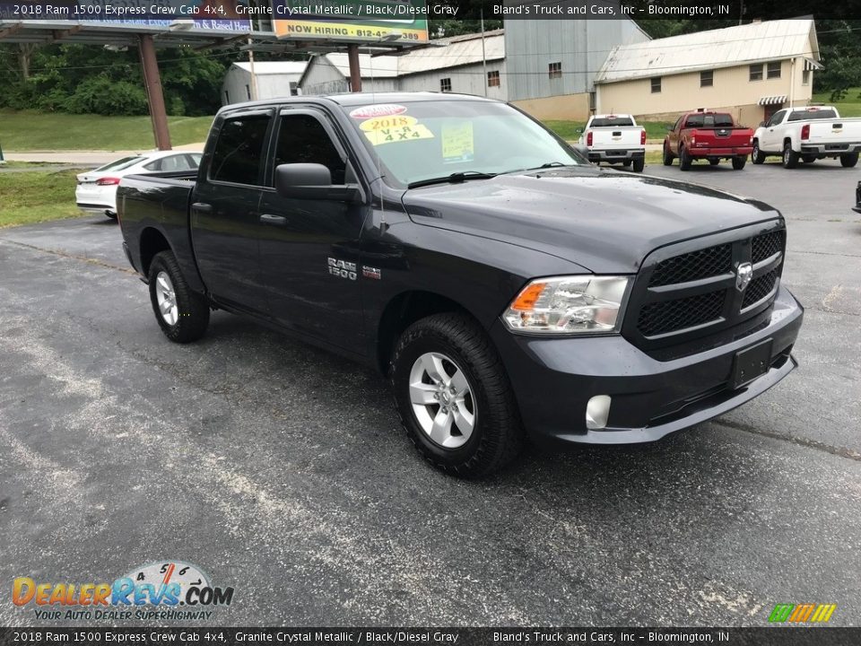 2018 Ram 1500 Express Crew Cab 4x4 Granite Crystal Metallic / Black/Diesel Gray Photo #4