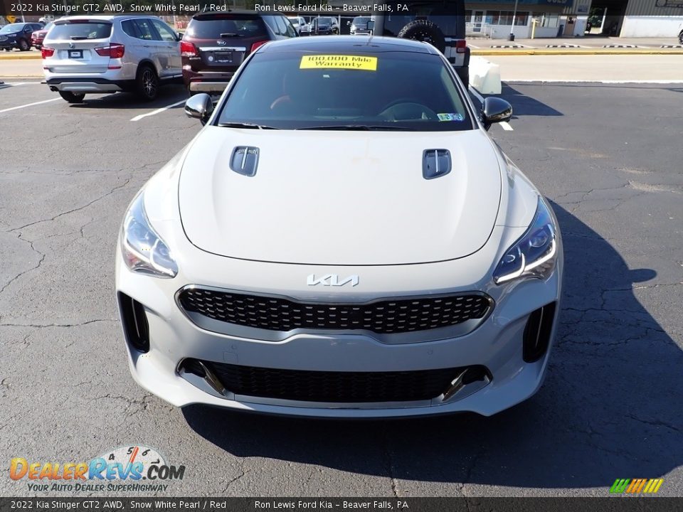 2022 Kia Stinger GT2 AWD Snow White Pearl / Red Photo #3