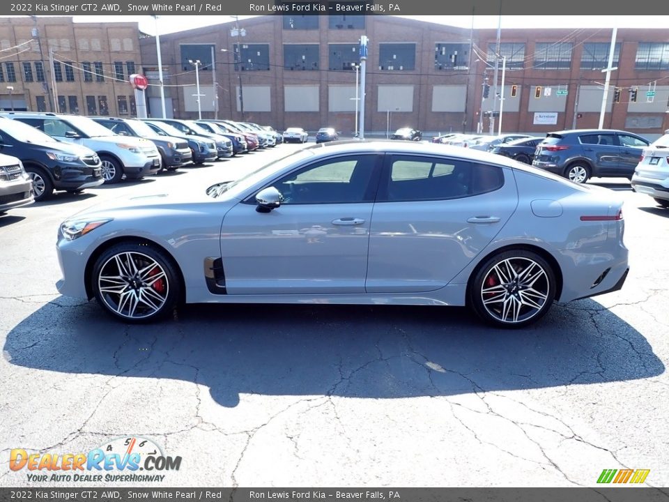 2022 Kia Stinger GT2 AWD Snow White Pearl / Red Photo #5