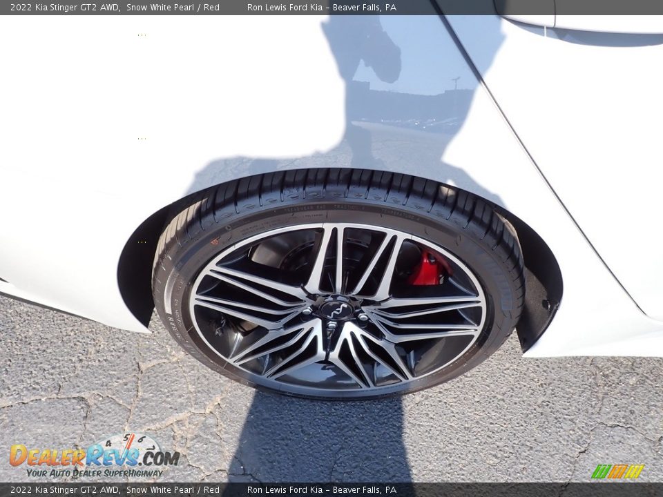 2022 Kia Stinger GT2 AWD Snow White Pearl / Red Photo #9