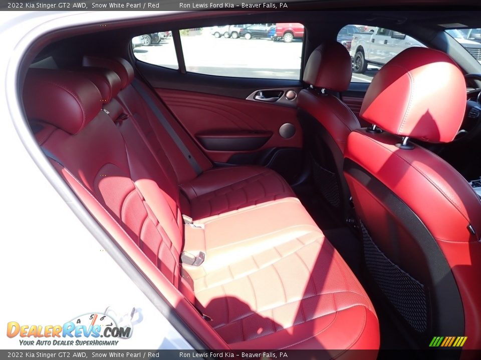 2022 Kia Stinger GT2 AWD Snow White Pearl / Red Photo #10