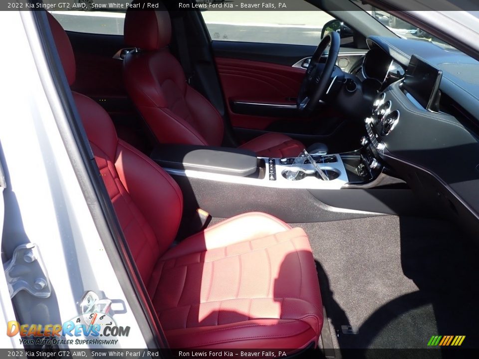 2022 Kia Stinger GT2 AWD Snow White Pearl / Red Photo #11