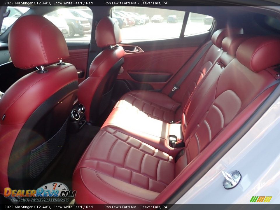 2022 Kia Stinger GT2 AWD Snow White Pearl / Red Photo #12
