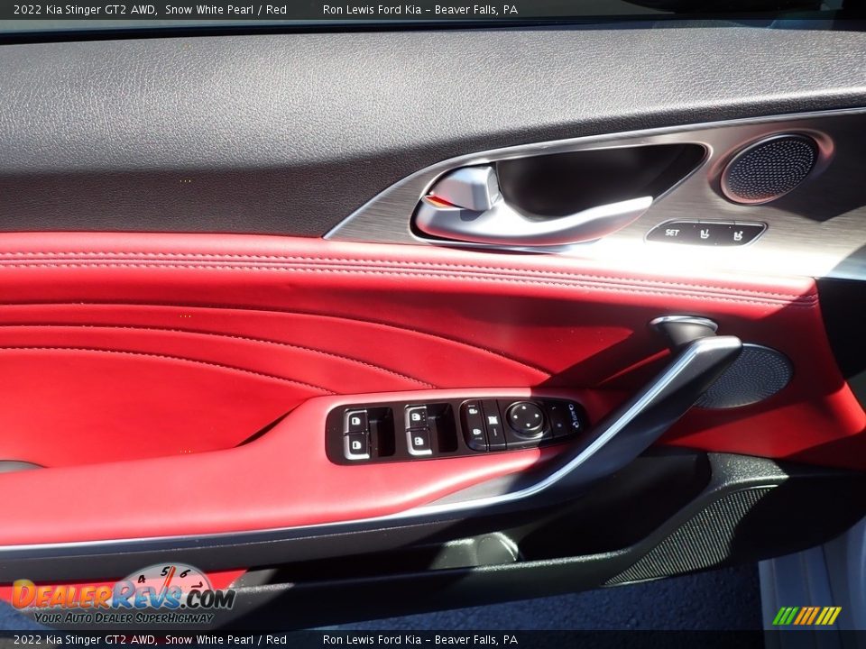2022 Kia Stinger GT2 AWD Snow White Pearl / Red Photo #15