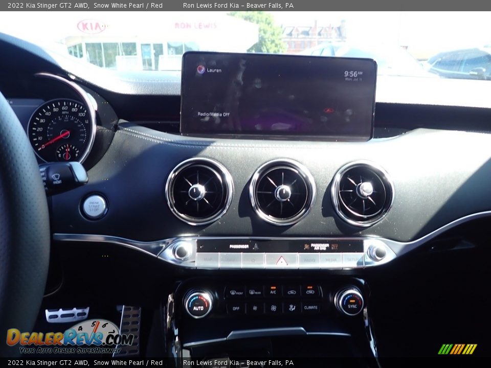 2022 Kia Stinger GT2 AWD Snow White Pearl / Red Photo #17
