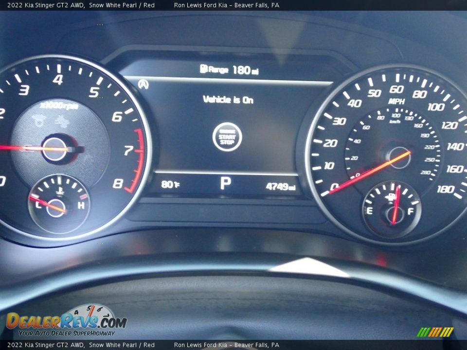 2022 Kia Stinger GT2 AWD Snow White Pearl / Red Photo #19
