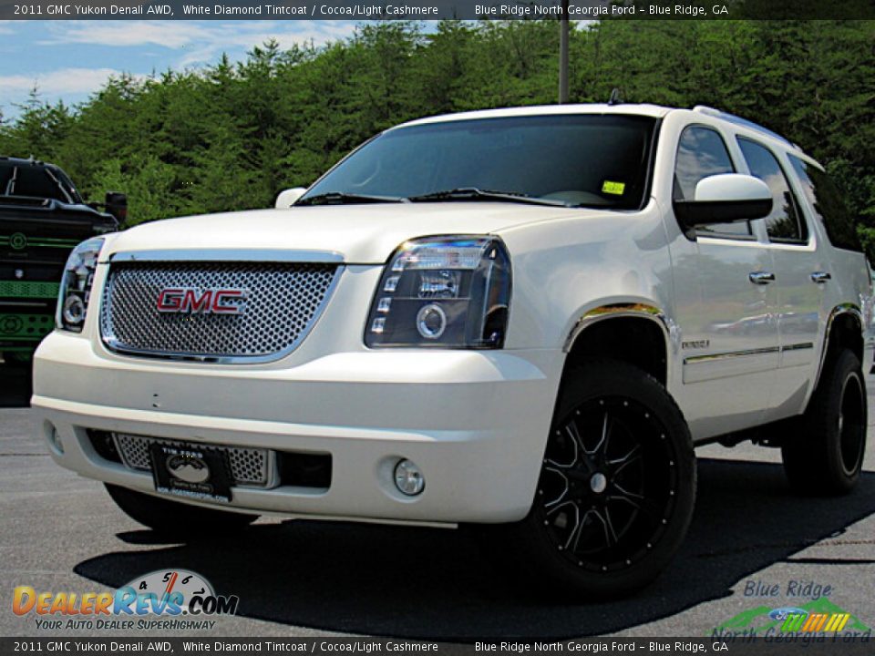 2011 GMC Yukon Denali AWD White Diamond Tintcoat / Cocoa/Light Cashmere Photo #1