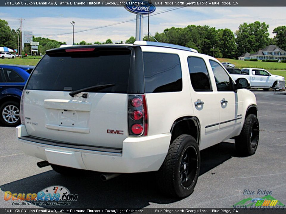 2011 GMC Yukon Denali AWD White Diamond Tintcoat / Cocoa/Light Cashmere Photo #5