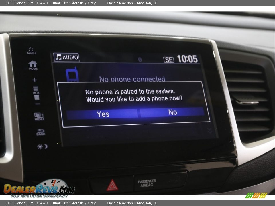 2017 Honda Pilot EX AWD Lunar Silver Metallic / Gray Photo #11