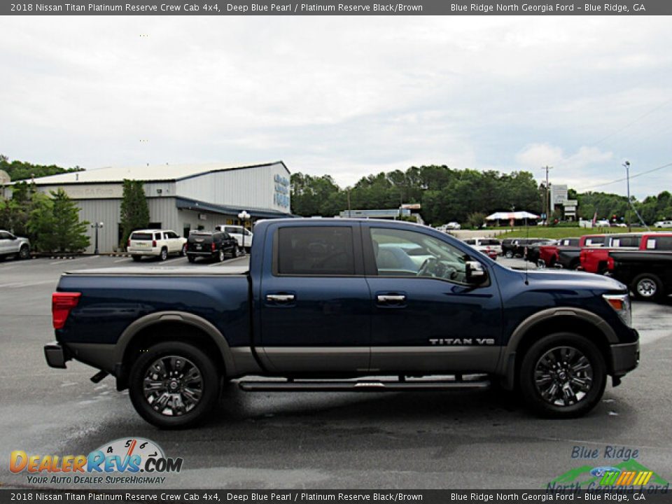 2018 Nissan Titan Platinum Reserve Crew Cab 4x4 Deep Blue Pearl / Platinum Reserve Black/Brown Photo #6