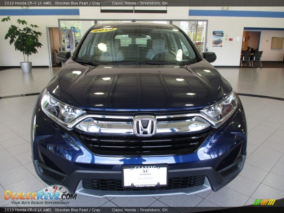 2019 Honda CR-V LX AWD Obsidian Blue Pearl / Gray Photo #2